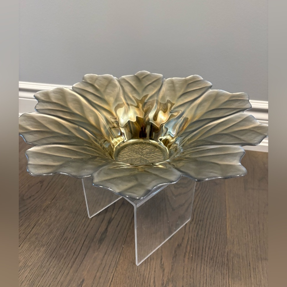 Pottery Barn bronze sunflower bowl / accent piece NWT ret $150